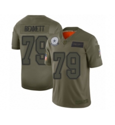 Men's Dallas Cowboys #79 Michael Bennett Limited Olive 2019 Salute to Service Football Jersey
