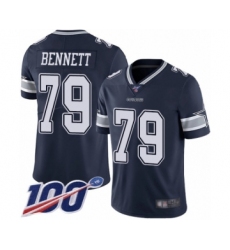 Men's Dallas Cowboys #79 Michael Bennett Navy Blue Team Color Vapor Untouchable Limited Player 100th Season Football Jersey