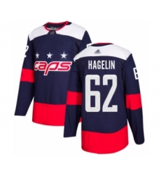 Youth Washington Capitals #62 Carl Hagelin Authentic Navy Blue 2018 Stadium Series Hockey Jersey