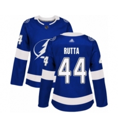 Women's Tampa Bay Lightning #44 Jan Rutta Authentic Royal Blue Home Hockey Jersey