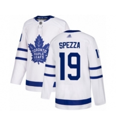 Men's Toronto Maple Leafs #19 Jason Spezza Authentic White Away Hockey Jersey