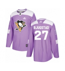 Youth Pittsburgh Penguins #27 Nick Bjugstad Authentic Purple Fights Cancer Practice Hockey Jersey