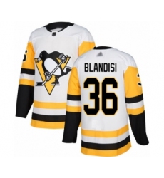 Youth Pittsburgh Penguins #36 Joseph Blandisi Authentic White Away Hockey Jersey