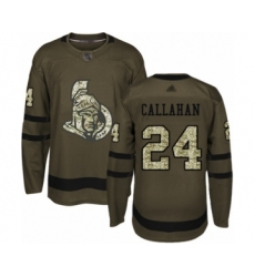 Youth Ottawa Senators #24 Ryan Callahan Authentic Green Salute to Service Hockey Jersey