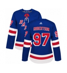 Women's New York Rangers #97 Matthew Robertson Authentic Royal Blue Home Hockey Jersey
