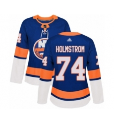 Women's New York Islanders #74 Simon Holmstrom Authentic Royal Blue Home Hockey Jersey