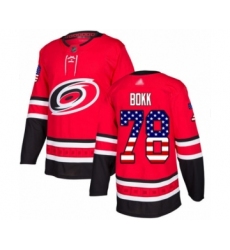 Youth Carolina Hurricanes #78 Dominik Bokk Authentic Red USA Flag Fashion Hockey Jersey