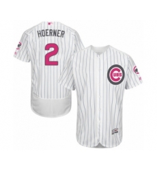 Men's Chicago Cubs #2 Nico Hoerner Authentic White 2016 Mother's Day Fashion Flex Base Baseball Player Jersey