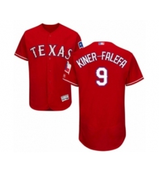 Men's Texas Rangers #9 Isiah Kiner-Falefa Red Alternate Flex Base Authentic Collection Baseball Player Jersey