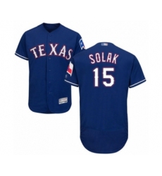 Men's Texas Rangers #15 Nick Solak Royal Blue Alternate Flex Base Authentic Collection Baseball Player Jersey