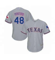 Youth Texas Rangers #48 Rafael Montero Authentic Grey Road Cool Base Baseball Player Jersey