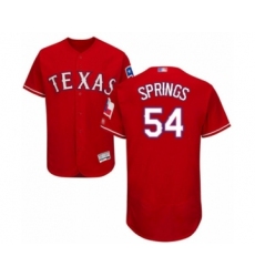 Men's Texas Rangers #54 Jeffrey Springs Red Alternate Flex Base Authentic Collection Baseball Player Jersey