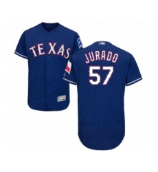 Men's Texas Rangers #57 Ariel Jurado Royal Blue Alternate Flex Base Authentic Collection Baseball Player Jersey