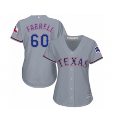 Women's Texas Rangers #60 Luke Farrell Authentic Grey Road Cool Base Baseball Player Jersey