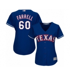 Women's Texas Rangers #60 Luke Farrell Authentic Royal Blue Alternate 2 Cool Base Baseball Player Jersey