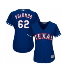 Women's Texas Rangers #62 Joe Palumbo Authentic Royal Blue Alternate 2 Cool Base Baseball Player Jersey
