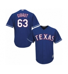 Youth Texas Rangers #63 Ian Gibaut Authentic Royal Blue Alternate 2 Cool Base Baseball Player Jersey