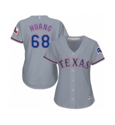 Women's Texas Rangers #68 Wei-Chieh Huang Authentic Grey Road Cool Base Baseball Player Jersey