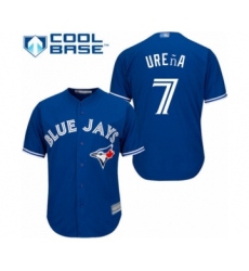 Youth Toronto Blue Jays #7 Richard Urena Authentic Blue Alternate Baseball Player Jersey