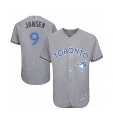 Men's Toronto Blue Jays #9 Danny Jansen Authentic Gray 2016 Father's Day Fashion Flex Base Baseball Player Jersey
