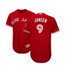 Men's Toronto Blue Jays #9 Danny Jansen Scarlet Alternate Flex Base Authentic Collection Alternate Baseball Player Jersey
