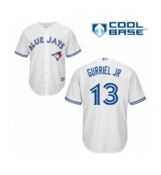 Youth Toronto Blue Jays #13 Lourdes Gurriel Jr. Authentic White Home Baseball Player Jersey