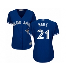 Women's Toronto Blue Jays #10 Luke Maile Authentic Blue Alternate Baseball Player Jersey