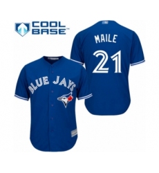 Youth Toronto Blue Jays #21 Luke Maile Authentic Blue Alternate Baseball Player Jersey