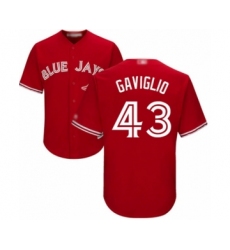 Youth Toronto Blue Jays #43 Sam Gaviglio Authentic Scarlet Alternate Baseball Player Jersey