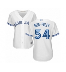 Women's Toronto Blue Jays #54 Sean Reid-Foley Authentic White Home Baseball Player Jersey