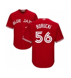 Youth Toronto Blue Jays #56 Ryan Borucki Authentic Scarlet Alternate Baseball Player Jersey