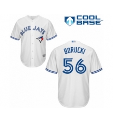 Youth Toronto Blue Jays #56 Ryan Borucki Authentic White Home Baseball Player Jersey