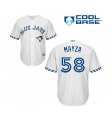 Youth Toronto Blue Jays #58 Tim Mayza Authentic White Home Baseball Player Jersey