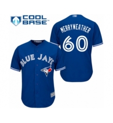 Youth Toronto Blue Jays #60 Julian Merryweather Authentic Blue Alternate Baseball Player Jersey