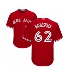 Youth Toronto Blue Jays #62 Jacob Waguespack Authentic Scarlet Alternate Baseball Player Jersey