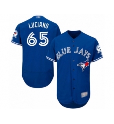 Men's Toronto Blue Jays #65 Elvis Luciano Blue Alternate Flex Base Authentic Collection Baseball Player Jersey