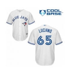 Youth Toronto Blue Jays #65 Elvis Luciano Authentic White Home Baseball Player Jersey