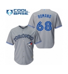 Youth Toronto Blue Jays #68 Jordan Romano Authentic Grey Road Baseball Player Jersey