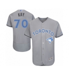 Men's Toronto Blue Jays #70 Anthony Kay Authentic Gray 2016 Father's Day Fashion Flex Base Baseball Player Jersey