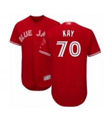 Men's Toronto Blue Jays #70 Anthony Kay Scarlet Alternate Flex Base Authentic Collection Alternate Baseball Player Jersey