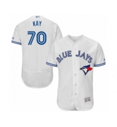 Men's Toronto Blue Jays #70 Anthony Kay White Home Flex Base Authentic Collection Baseball Player Jersey