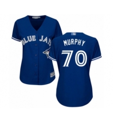 Women's Toronto Blue Jays #70 Patrick Murphy Authentic Blue Alternate Baseball Player Jersey