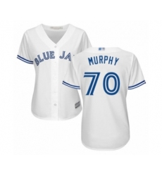 Women's Toronto Blue Jays #70 Patrick Murphy Authentic White Home Baseball Player Jersey