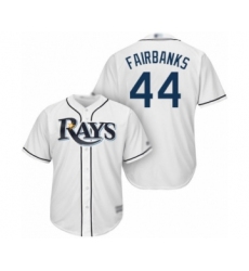 Youth Tampa Bay Rays #44 Peter Fairbanks Authentic White Home Cool Base Baseball Player Jersey