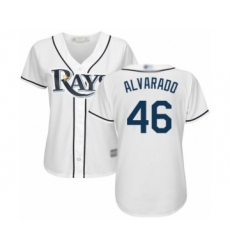 Women's Tampa Bay Rays #46 Jose Alvarado Authentic White Home Cool Base Baseball Player Jersey