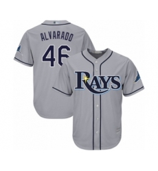 Youth Tampa Bay Rays #46 Jose Alvarado Authentic Grey Road Cool Base Baseball Player Jersey