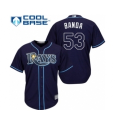 Youth Tampa Bay Rays #53 Anthony Banda Authentic Navy Blue Alternate Cool Base Baseball Player Jersey