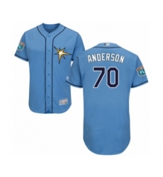 Men's Tampa Bay Rays #70 Nick Anderson Light Blue Flexbase Authentic Collection Baseball Player Jersey