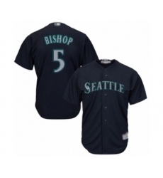 Youth Seattle Mariners #5 Braden Bishop Authentic Navy Blue Alternate 2 Cool Base Baseball Player Jersey