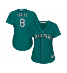 Women's Seattle Mariners #8 Jake Fraley Authentic Teal Green Alternate Cool Base Baseball Player Jersey
